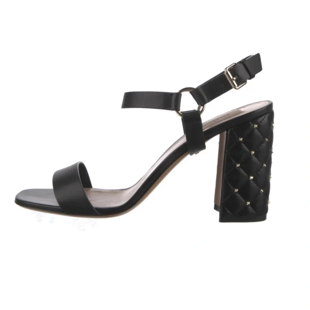 Valentino Garavani Rockstud Quilted City Block Heel Sandal EU 40.5 - Picture 11 of 11